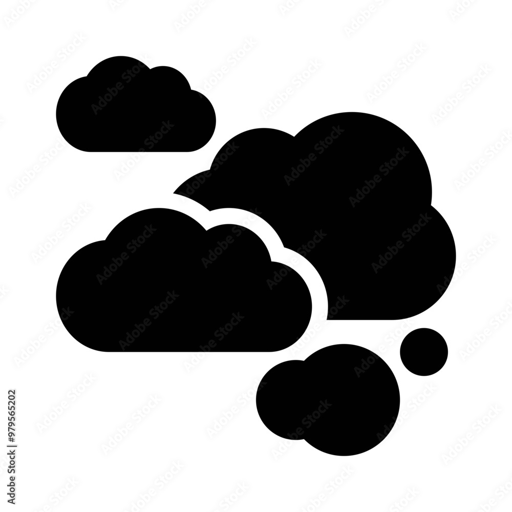 clouds glyph icon clouds glyph icon