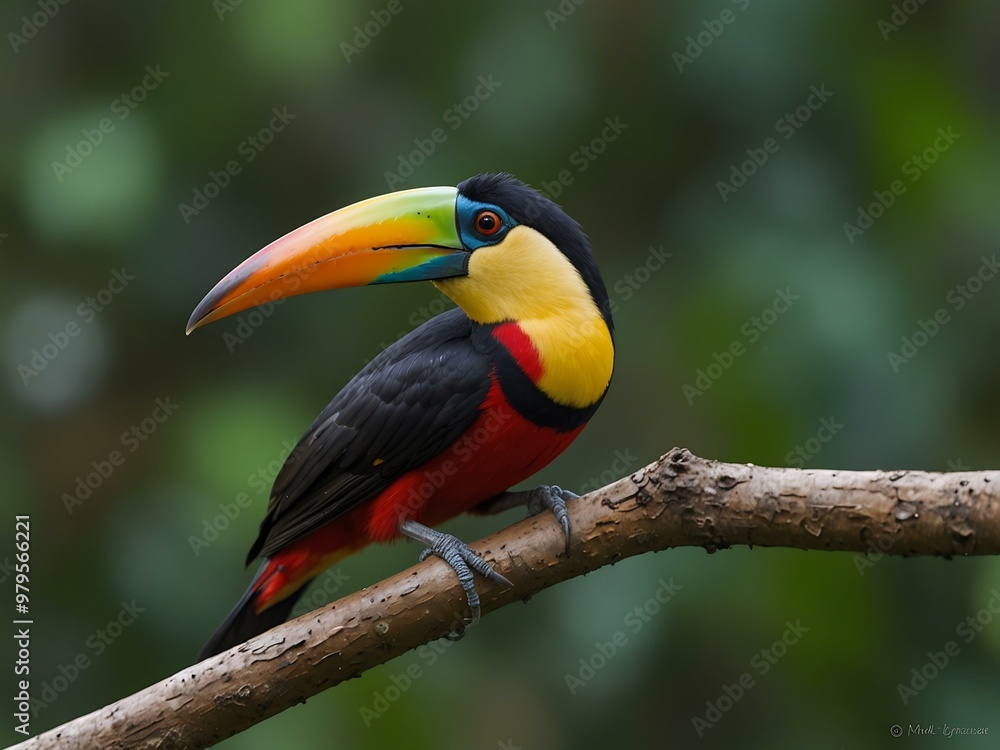 Collared Aracari toucan from Central America Collared Aracari toucan from Central America