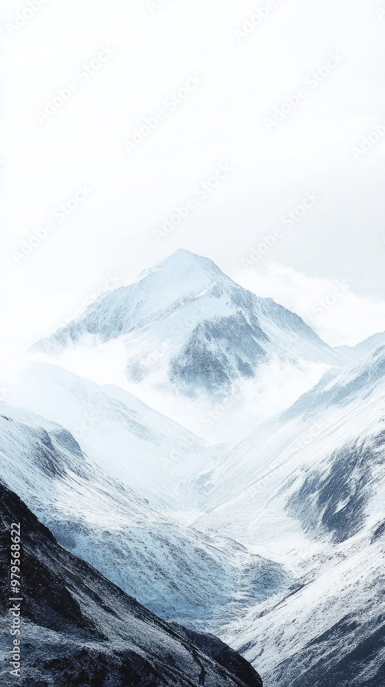Snowy Mountain Peak Landscape - Nature Photography Snowy Mountain Peak Landscape - Nature Photography
