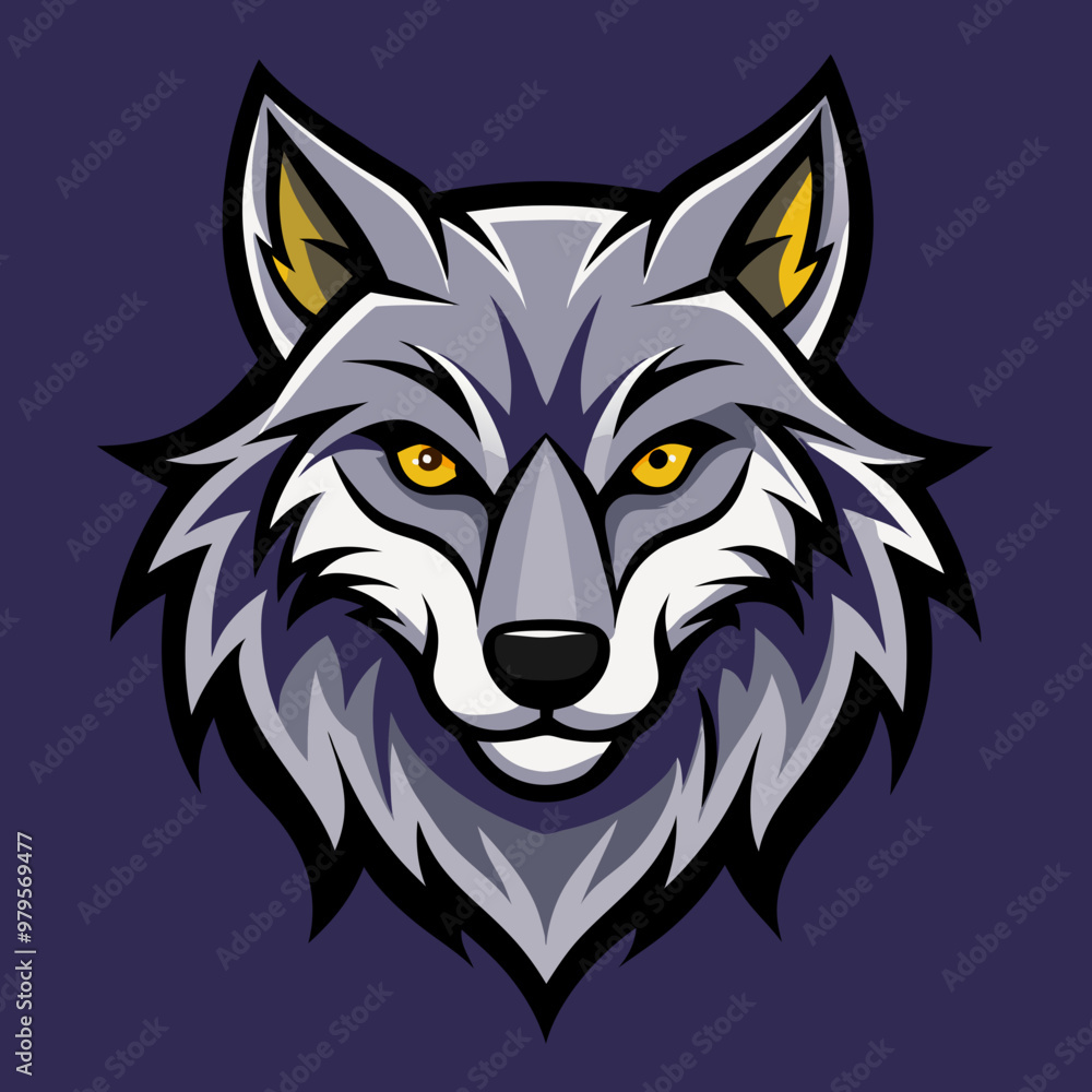 Fototapeta premium wolf head vector