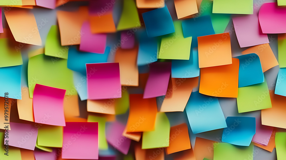 A collection of vibrant sticky notes in various colors and shapes, highlighting brainstorming ideas and creative planning in a dynamic environment. A collection of vibrant sticky notes in various colors and shapes, highlighting brainstorming ideas and creative planning in a dynamic environment.