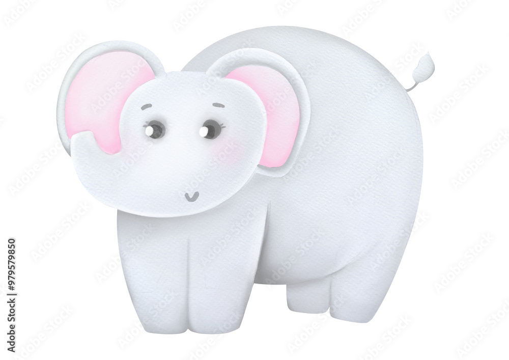 children's cute animal, watercolor cute elephant. hand drawn funny animal isolated on transparent background. illustration for a children's book. clip art and cut out element design children's cute animal, watercolor cute elephant. hand drawn funny animal isolated on transparent background. illustration for a children's book. clip art and cut out element design