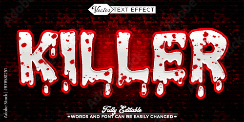 Blood Killer Vector Editable Text Effect Template
