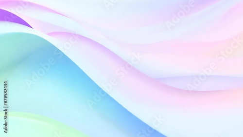 A mesmerizing abstract background with soft, flowing waves in pastel pink, blue, and lavender. Ideal for calming projects, stylish media, or creative presentations.