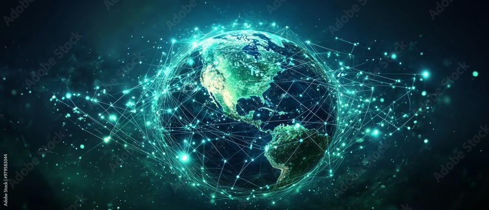 Obraz premium One World, One Network, Digital Inclusion and Equity