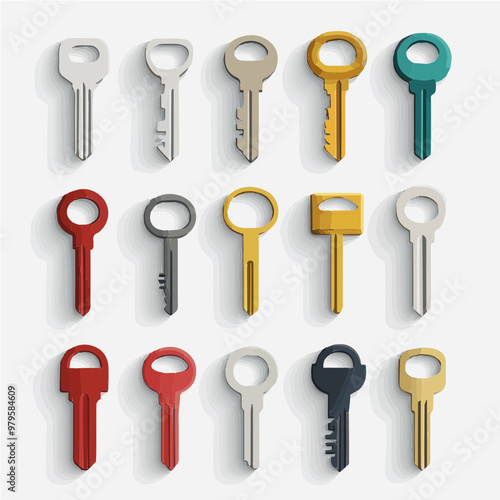 set of keys icon sheet