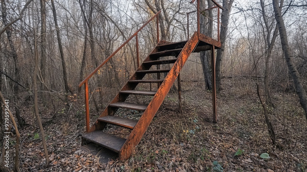 Steep forest staircase, Khabez, Stavropol Steep forest staircase, Khabez, Stavropol