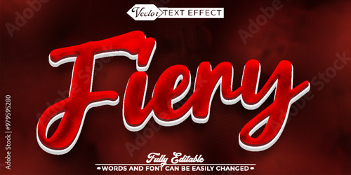 Fiery Red  Vector Editable Text Effect Template