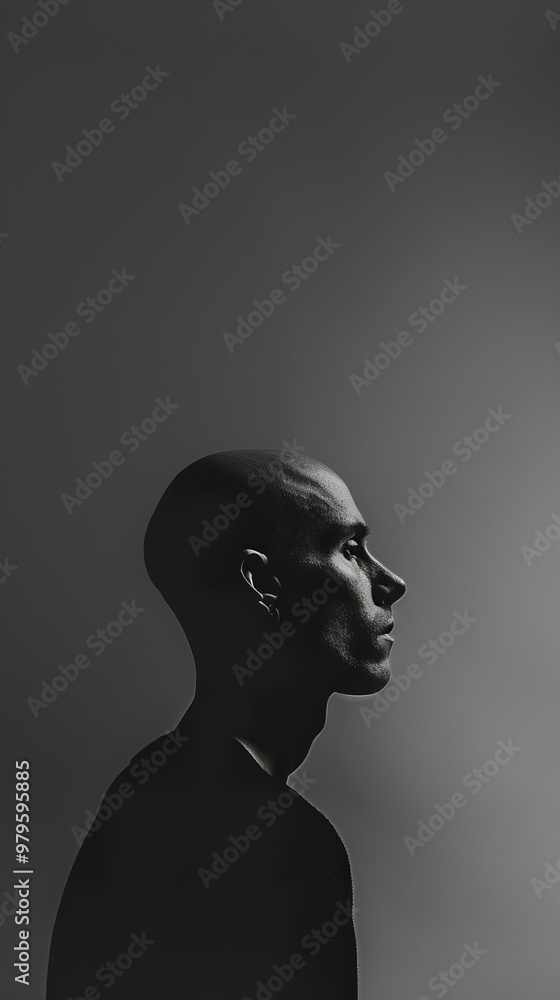 A bald man in profile, looking off to the side. He appears serious and contemplative. A bald man in profile, looking off to the side. He appears serious and contemplative.