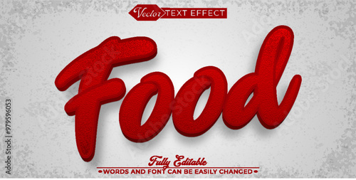 Cartoon Orange Fast Food Vector Editable Text Effect Template