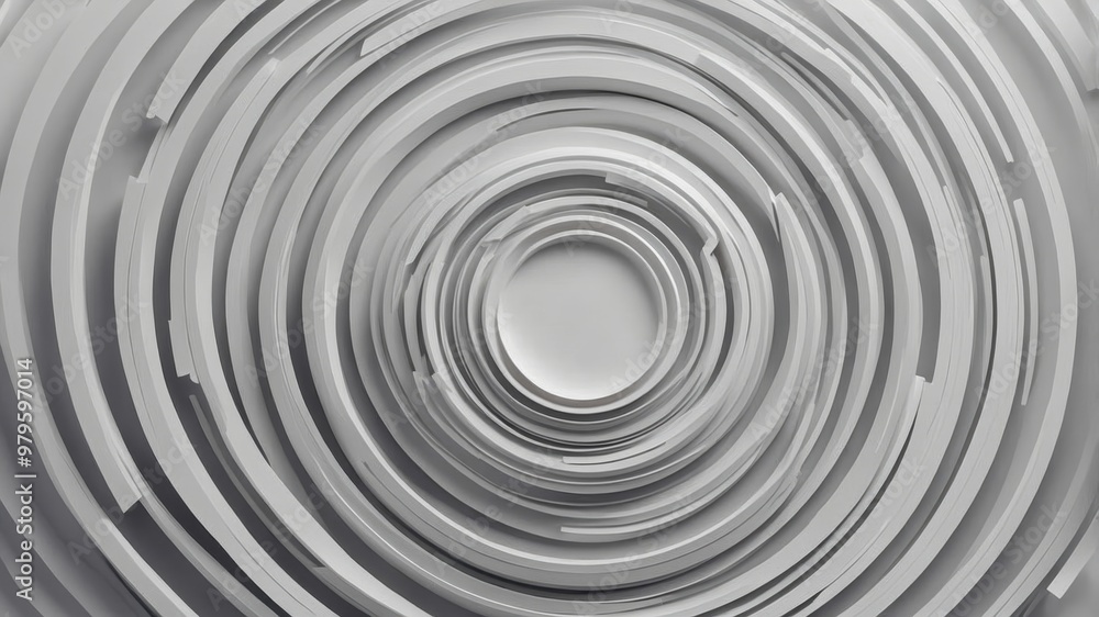 Fototapeta premium Minimalistic 3d neumorphism design with soft circular layers