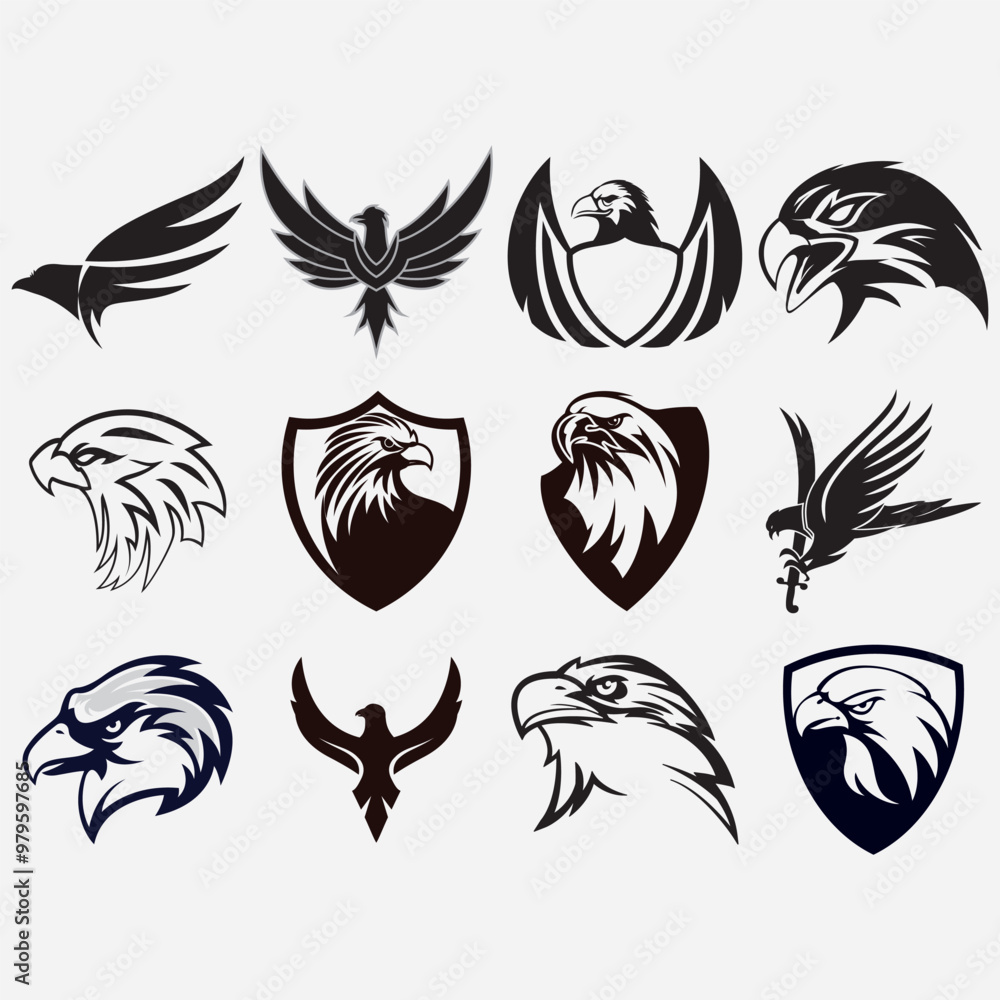 collection of eagle logos collection of eagle logos