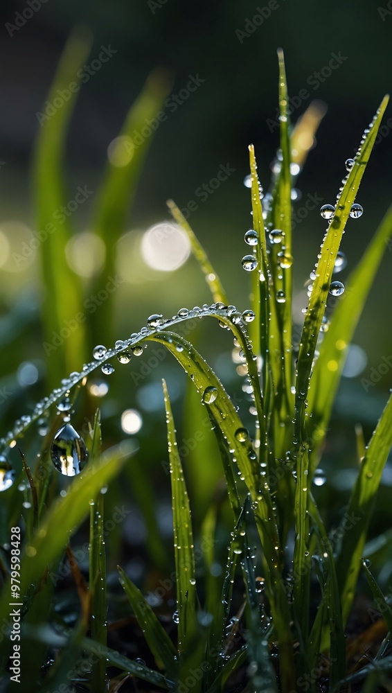 Dew on grass. Dew on grass.