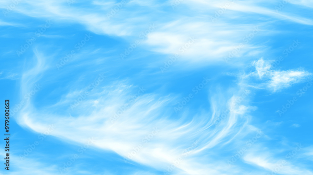 Bright Morning Sky Pattern: Seamless pattern of a bright morning sky with clear blue tones and light, airy clouds Bright Morning Sky Pattern: Seamless pattern of a bright morning sky with clear blue tones and light, airy clouds