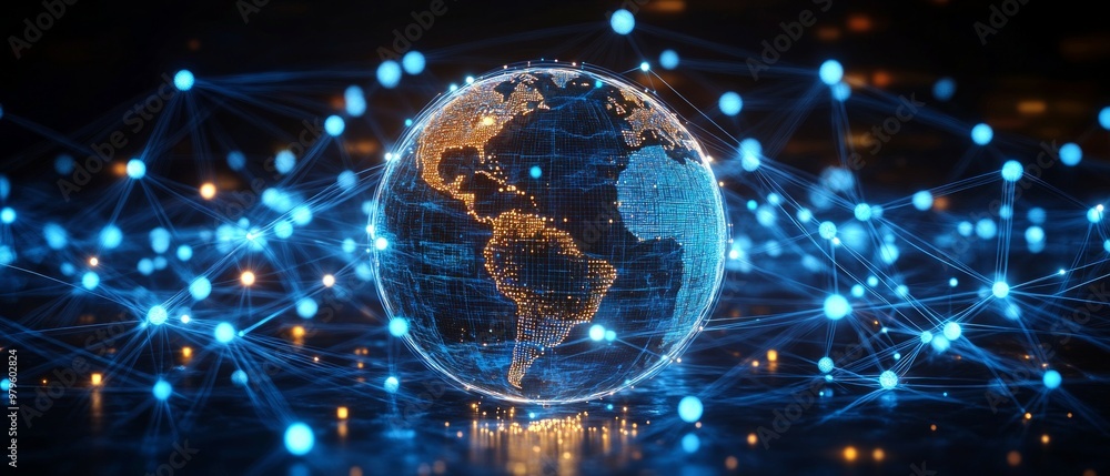 Obraz premium Global E Commerce Web, E commerce Growth