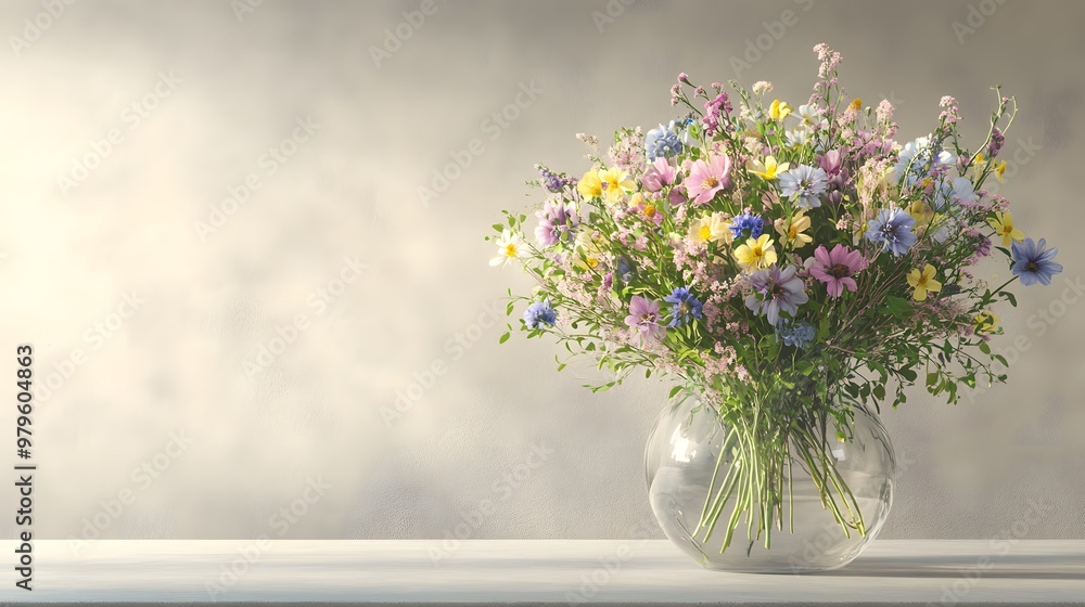 Colorful Bouquet of Flowers in a Vase Colorful Bouquet of Flowers in a Vase