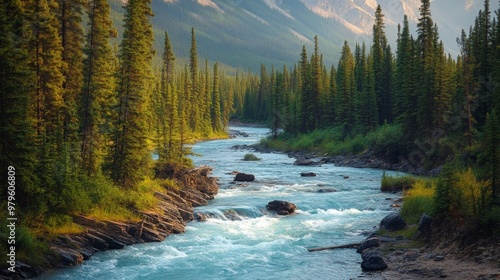 Mistaya River, Banff: Through Mistaya Canyon. photo