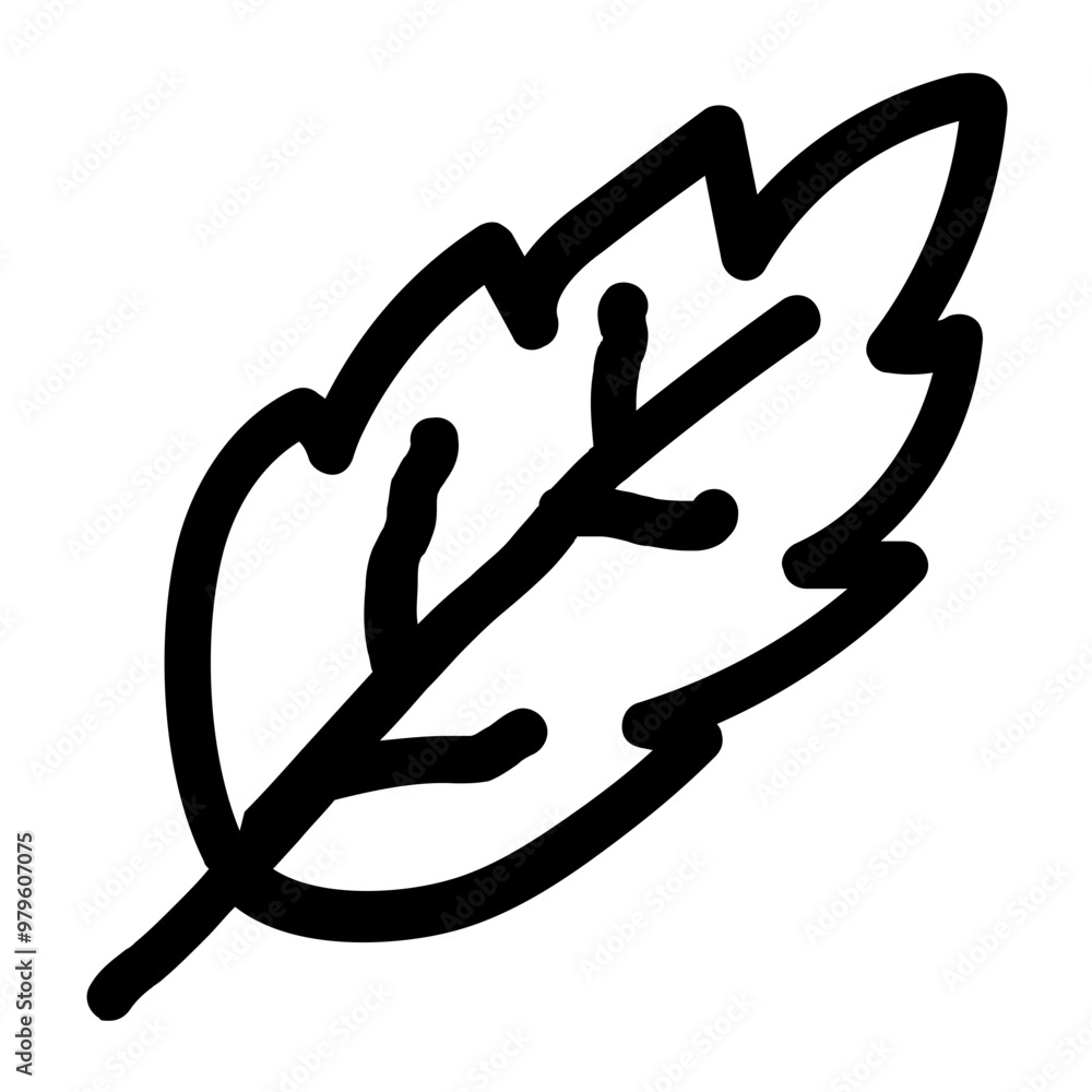 leaf hand draw icon leaf hand draw icon