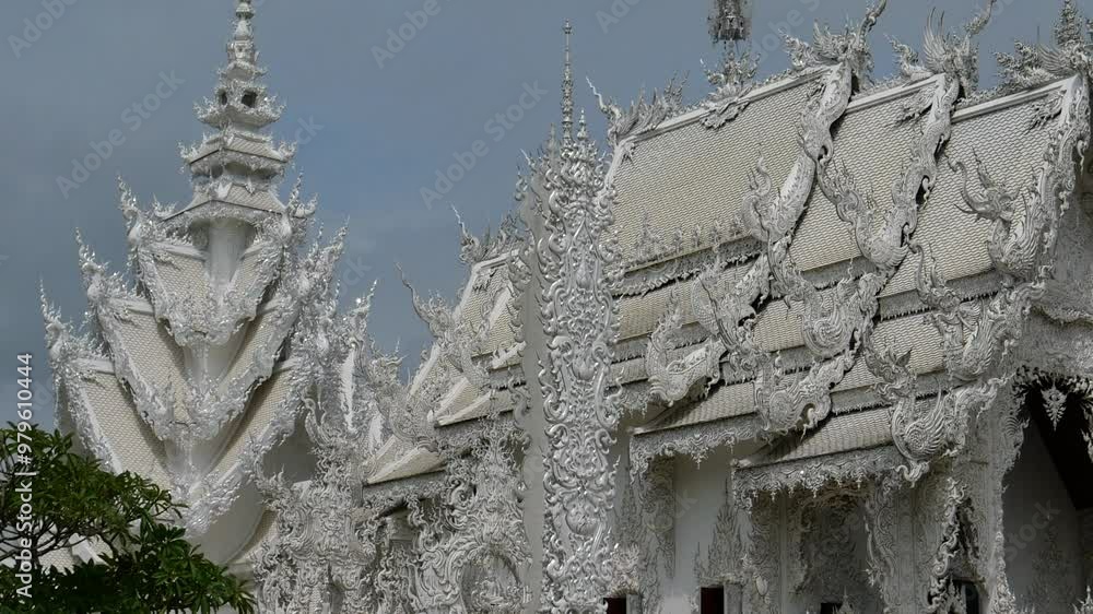 Architecture of Buddhist Temple. White Temple (Wat Rong Khun), Chiang Rai, Thailand Architecture of Buddhist Temple. White Temple (Wat Rong Khun), Chiang Rai, Thailand