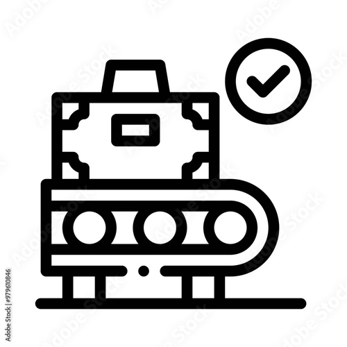 baggage claim line icon