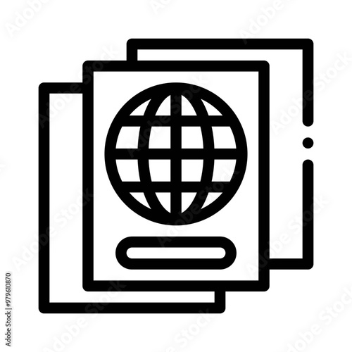 passport line icon
