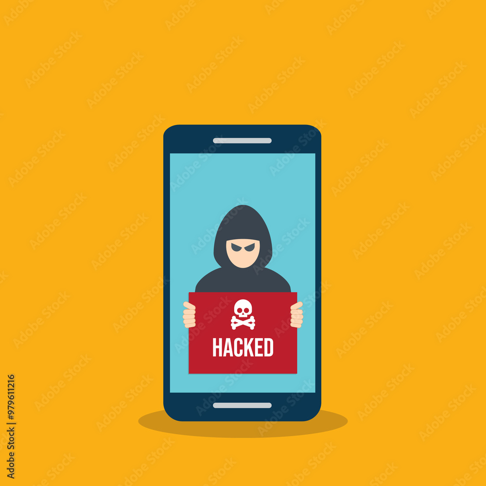 Hacker with hacked note on mobile phone , stealing confidential data, personal information and credit card detail. Hacking concept. Hacker with hacked note on mobile phone , stealing confidential data, personal information and credit card detail. Hacking concept.