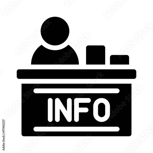 information desk glyph icon