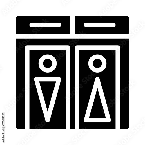 restroom glyph icon