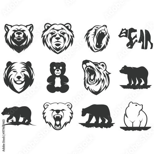 collection of bear logos