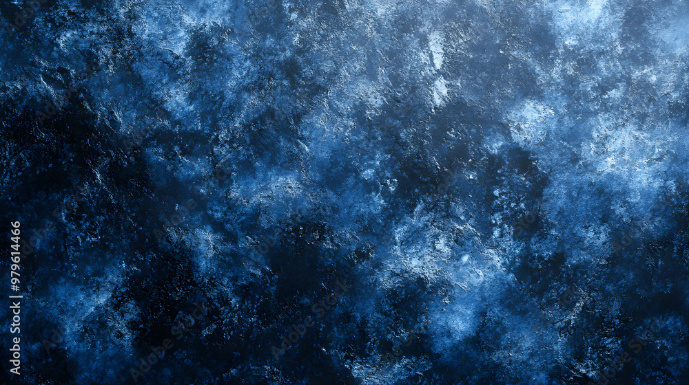 Obraz premium Dark blue grunge abstract background with many irregularities and traces.