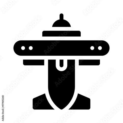 biplane glyph icon