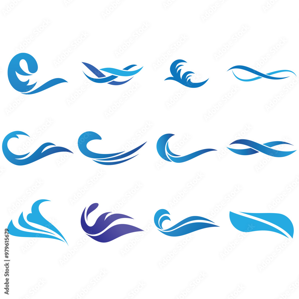collection of wave logos collection of wave logos