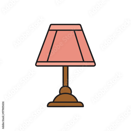 modern and retro table lamp light and bedside lamp. A modern design icon of table lamp. colorful table and floor lamps for home and office. Vector illustration.