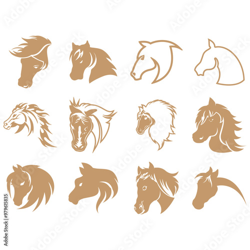 Horse icon set