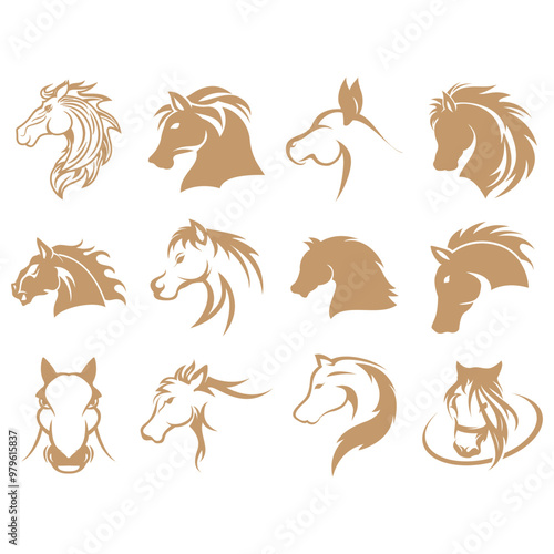 Horse icon set