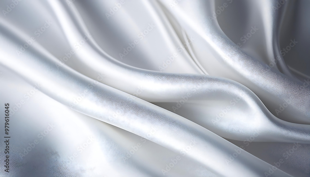 Obraz premium beautiful white fabric waves soft focus used backgrounds