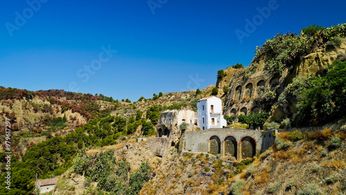 Borgo fantasma della Rabatana, quartiere abbandonato della cittadina di Tursi,Matera,Basilicata,Italy photo