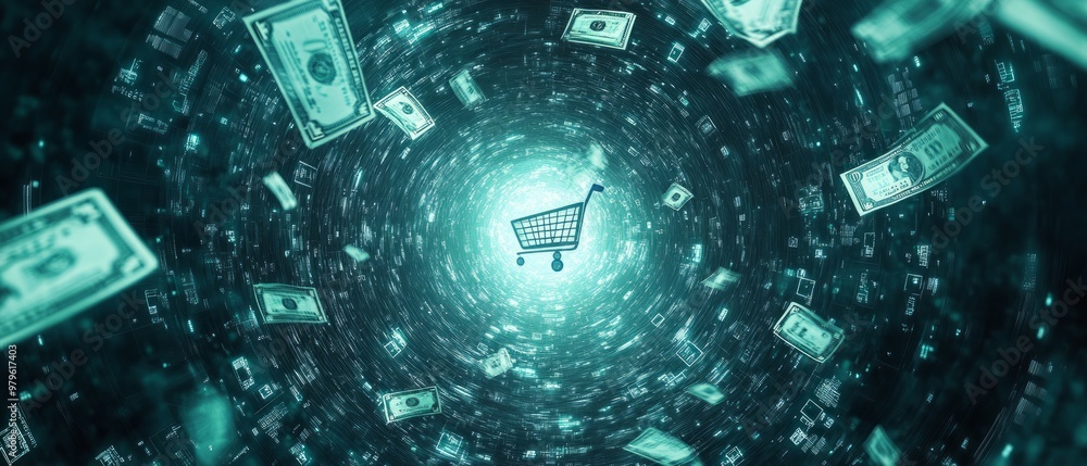 Obraz premium Transactions in Motion, E commerce Growth