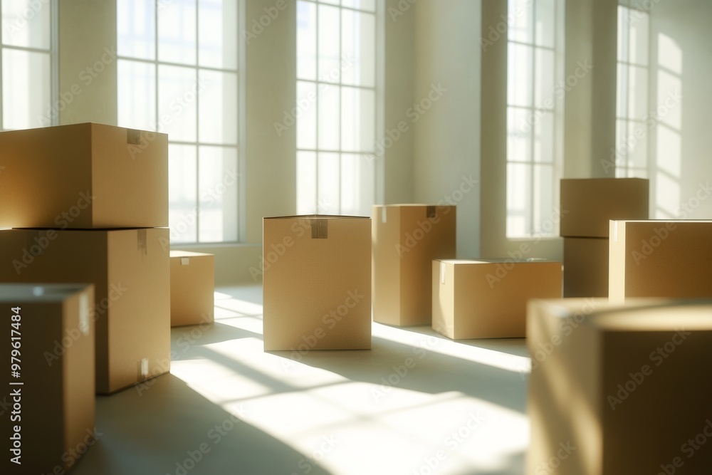Warehouse Storage: A Stack of Cardboard Boxes in a well-lit warehouse, showcasing the efficiency of logistics and inventory management.
Warehouse Storage: A Stack of Cardboard Boxes in a well-lit warehouse, showcasing the efficiency of logistics and inventory management.