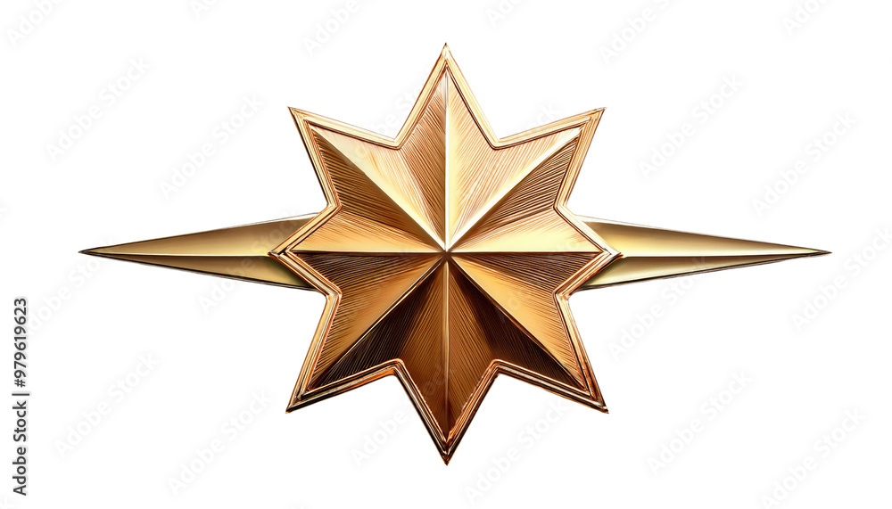 Obraz premium gold star isolated on white