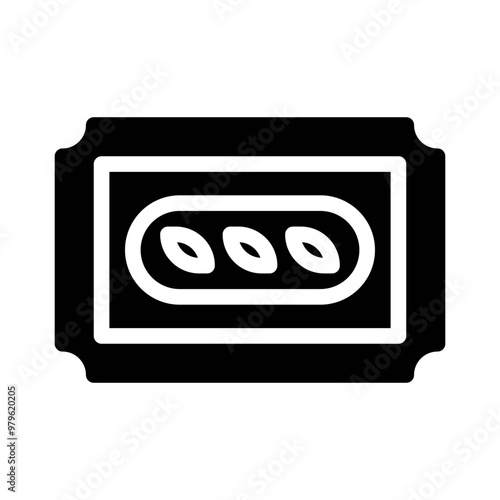 baking sheet glyph icon