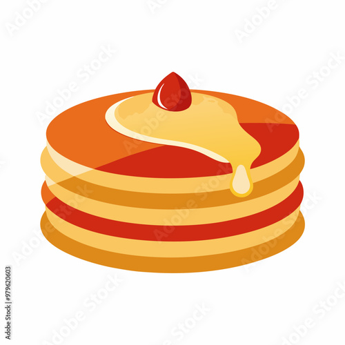 Pancake vector art illustration on a white background