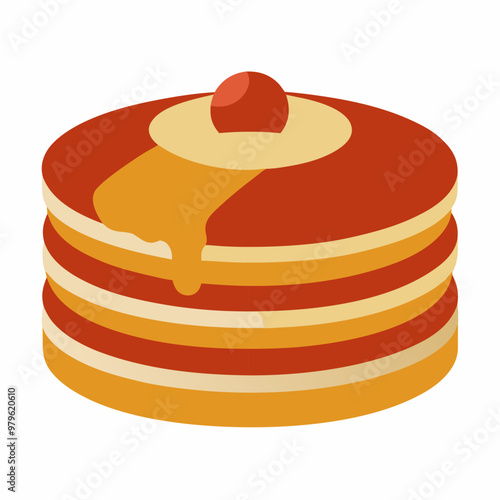Pancake vector art illustration on a white background