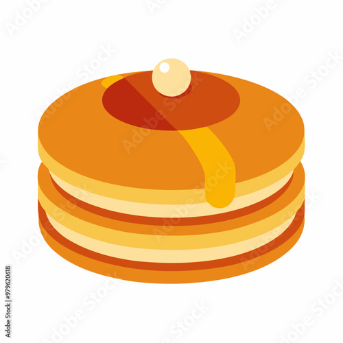 Pancake vector art illustration on a white background
