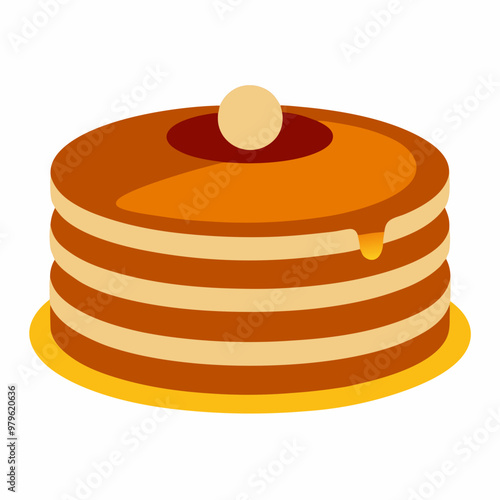 Pancake vector art illustration on a white background