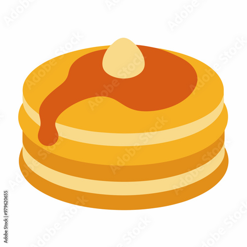 Pancake vector art illustration on a white background