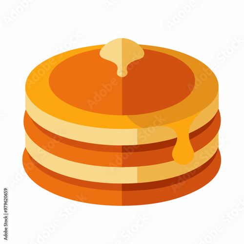 Pancake vector art illustration on a white background