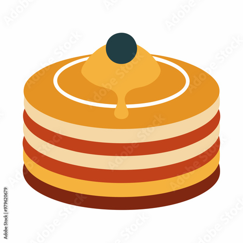 Pancake vector art illustration on a white background