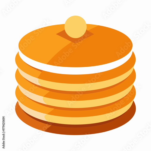 Pancake vector art illustration on a white background