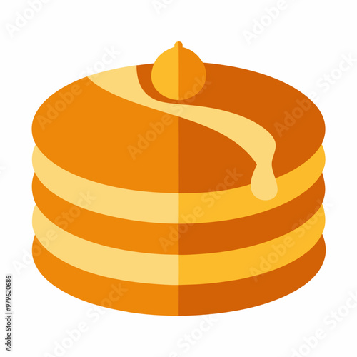 Pancake vector art illustration on a white background
